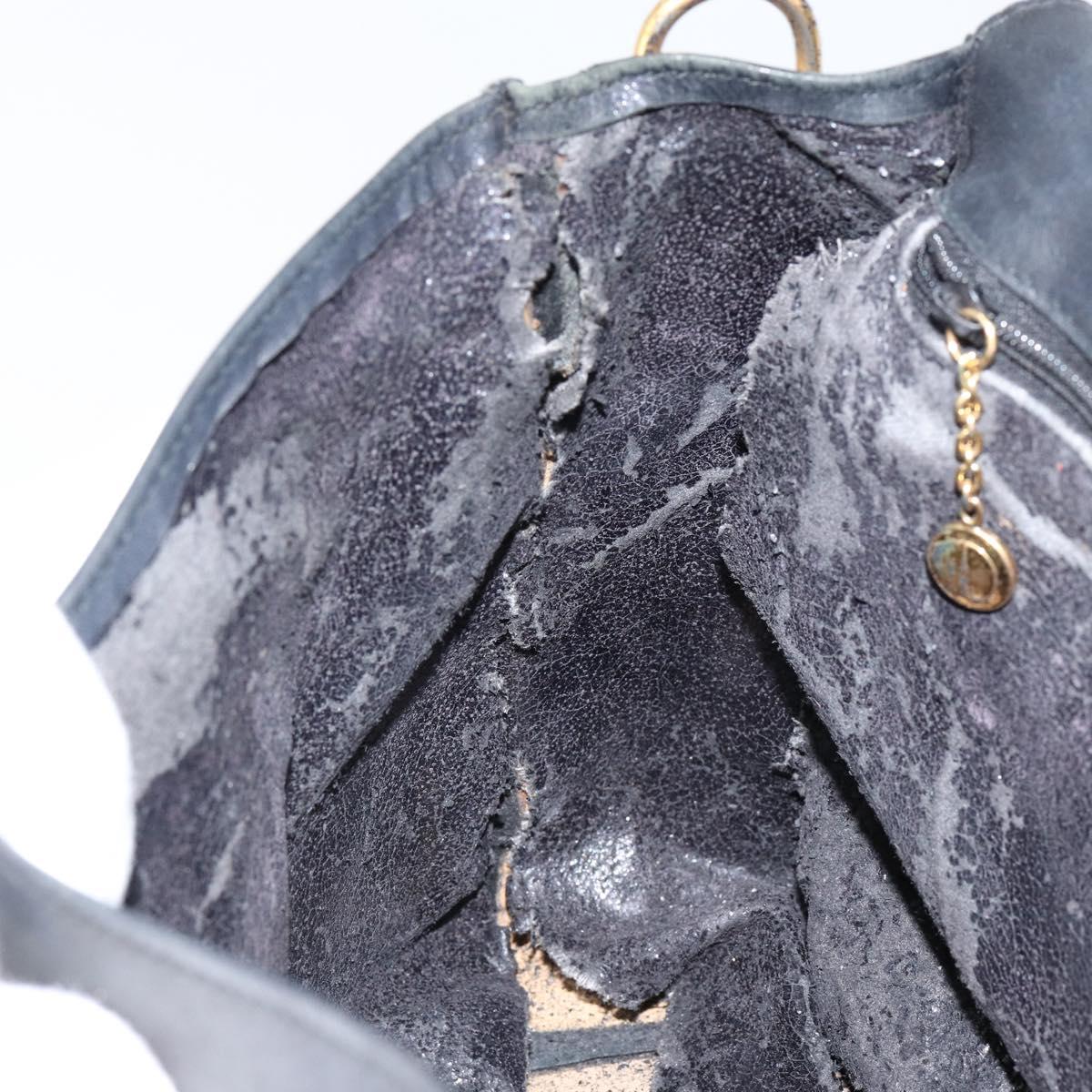 GUCCI Web Sherry Line Shoulder Bag Leather Black Gold Red Auth 154664