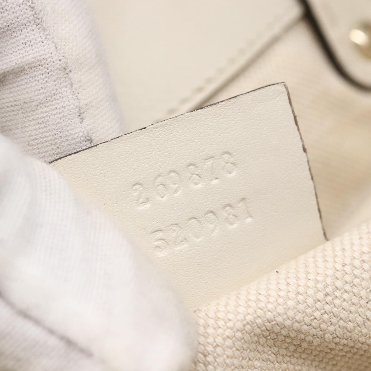 GUCCI Gucci Craft Hand Bag Canvas Beige Gold 269878 Auth 154666