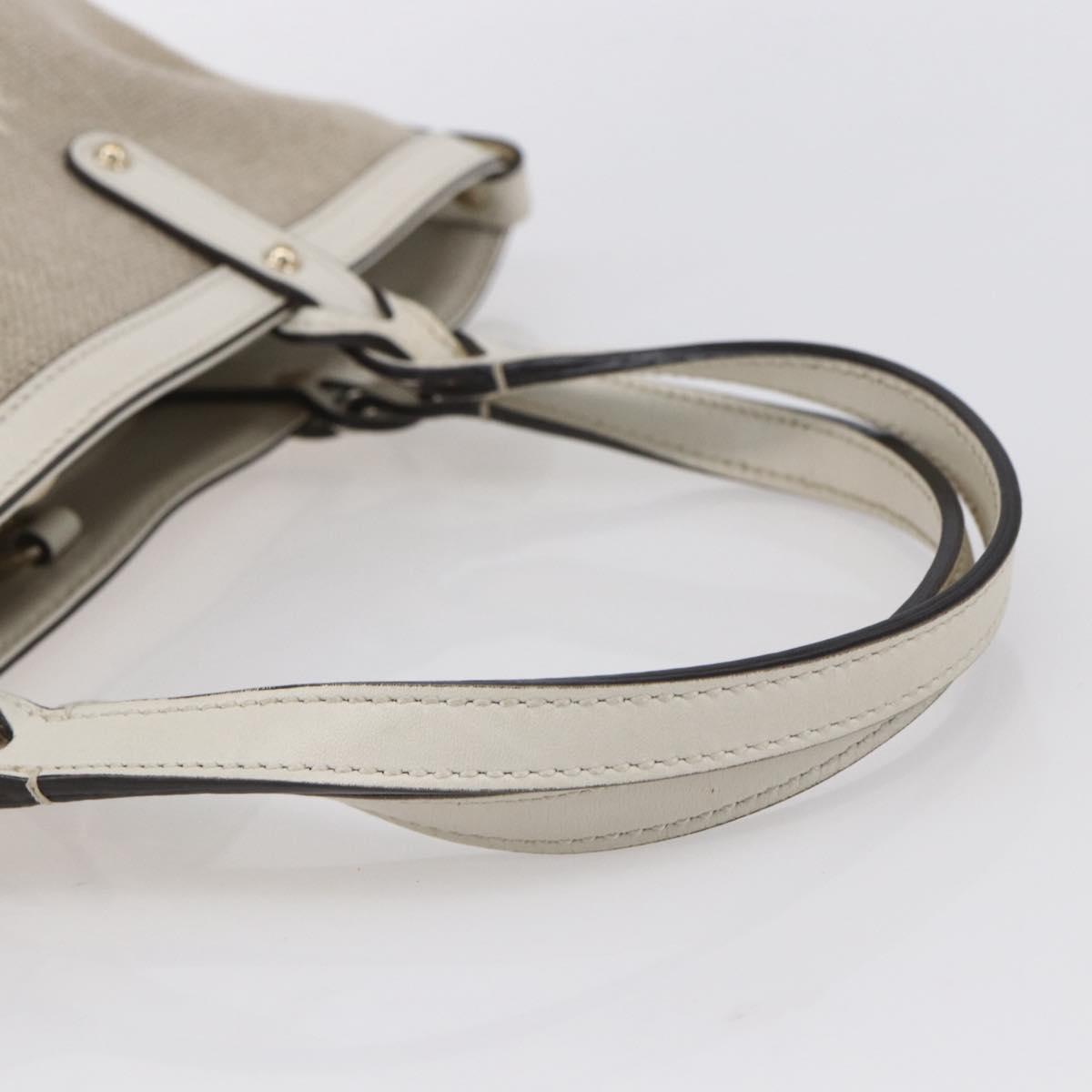 GUCCI Gucci Craft Hand Bag Canvas Beige Gold 269878 Auth 154666