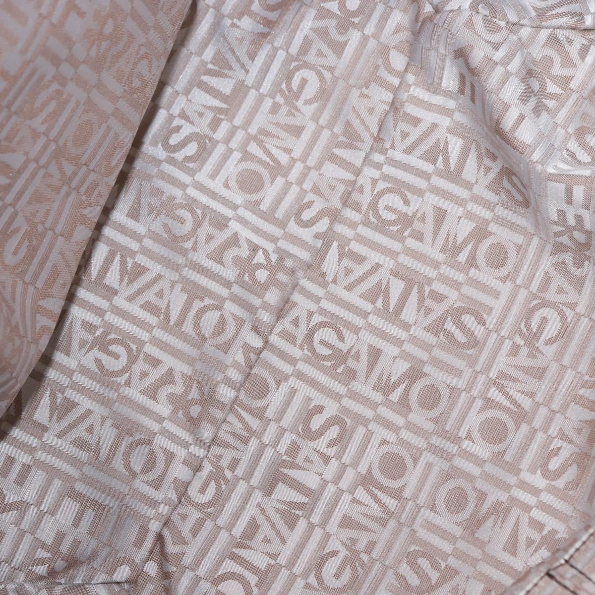 Salvatore Ferragamo Hand Bag Leather Brown Silver Auth 154683