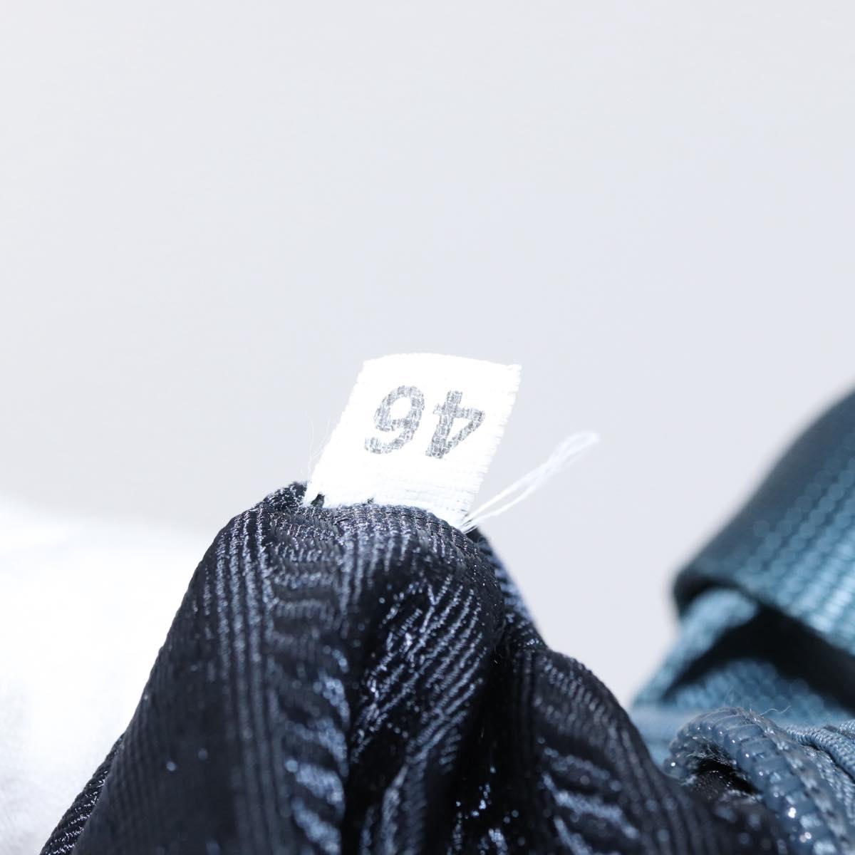 PRADA Shoulder Bag Nylon Light Blue Silver Auth 154694