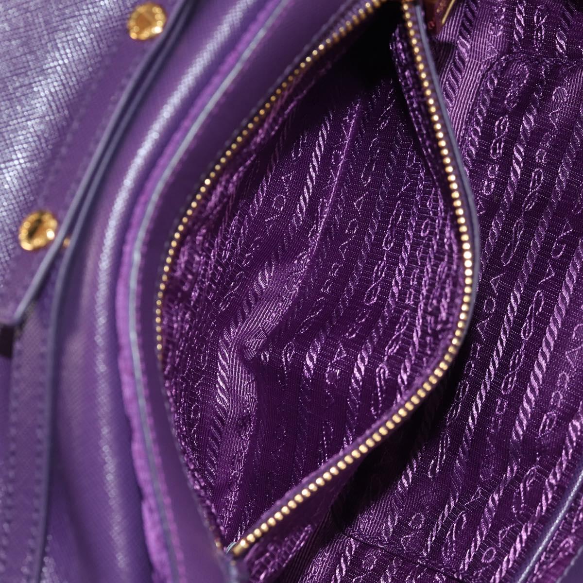 PRADA Chain Shoulder Bag Nylon Purple Gold Auth 154699V