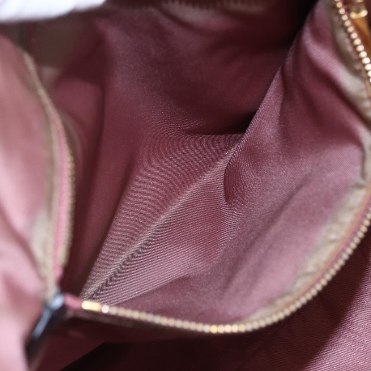 PRADA Tote Bag Nylon Black Gold Auth 154701