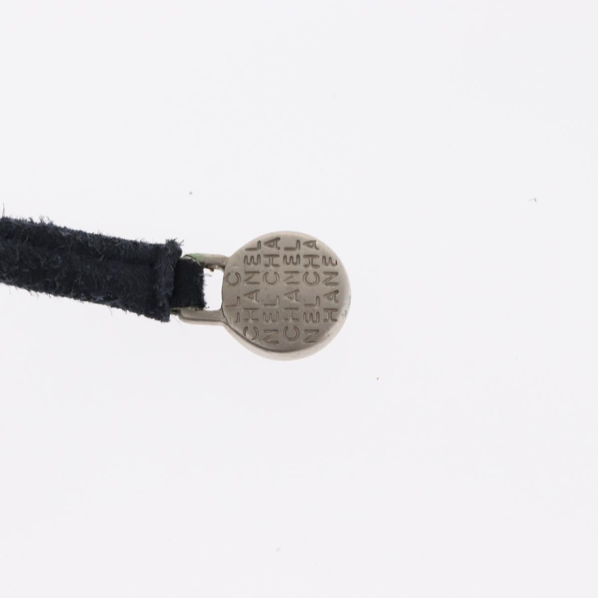 CHANEL Matelasse Backpack Satin Navy CC Auth 154704