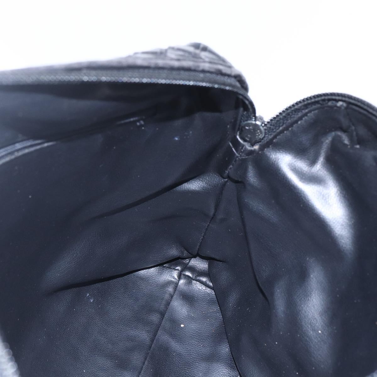 BALLY Hand Bag Leather 2way Black Gold Auth 154723