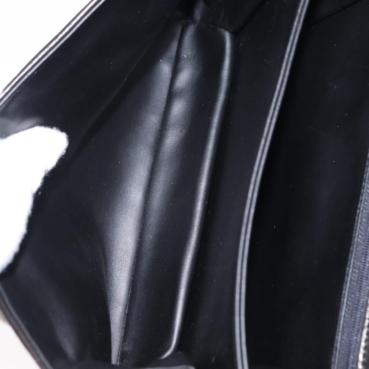 BALLY Hand Bag Leather 2way Black Gold Auth 154727