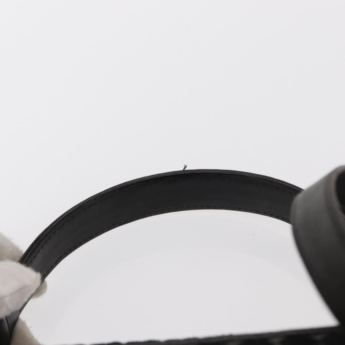 BALLY Hand Bag Leather 2way Black Gold Auth 154727