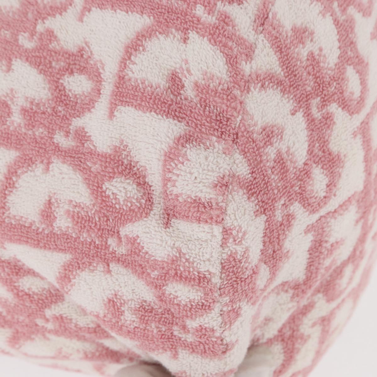 Christian Dior Trotter Canvas Pouch Pile Pink Auth 154730