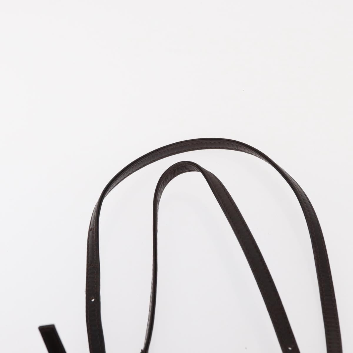 FENDI Zucca Canvas Mamma Baguette Shoulder Bag Black Brown Silver Auth 154739