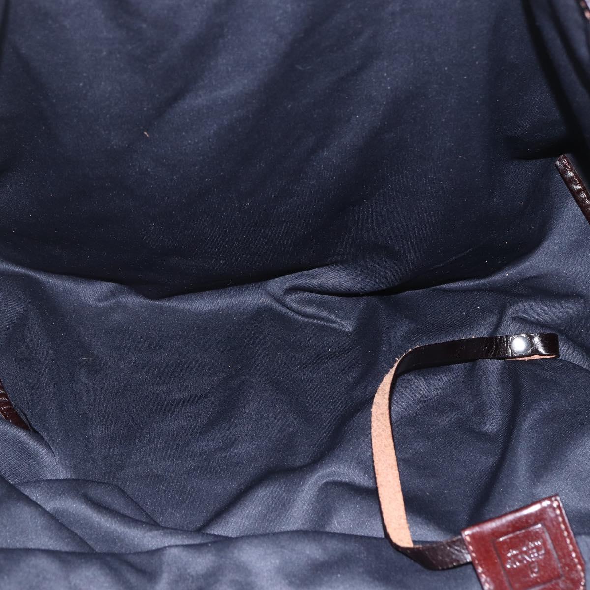 FENDI Zucca Canvas Tote Bag Black Brown Auth 154742