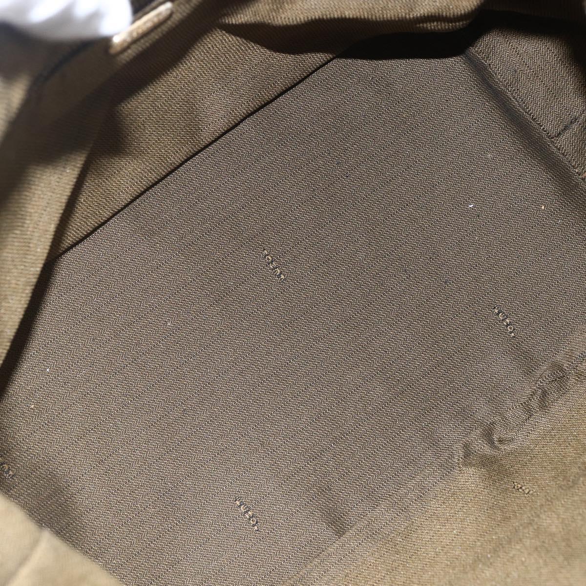 FENDI Zucca Canvas Vanity Hand Bag Black Brown gold Auth 154743