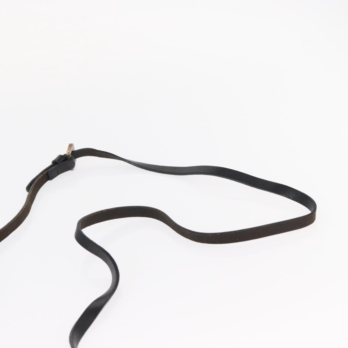 FENDI Zucca Canvas Shoulder Bag Black Silver Auth 154744