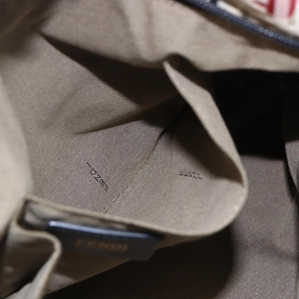 FENDI Zucchino Canvas Tote Bag Multicolor Gold Auth 154751V