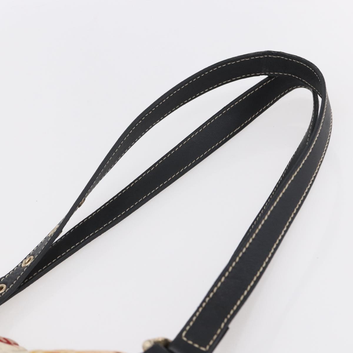 FENDI Zucchino Canvas Tote Bag Multicolor Gold Auth 154751V