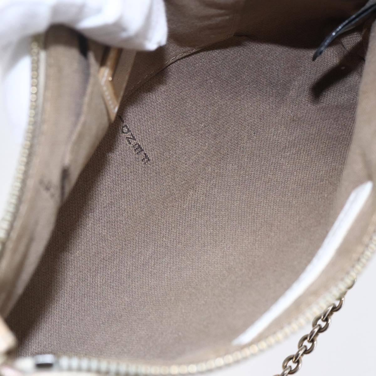 FENDI Zucca Canvas Accessory Pouch Coated Canvas Multicolor Gold Auth 154752