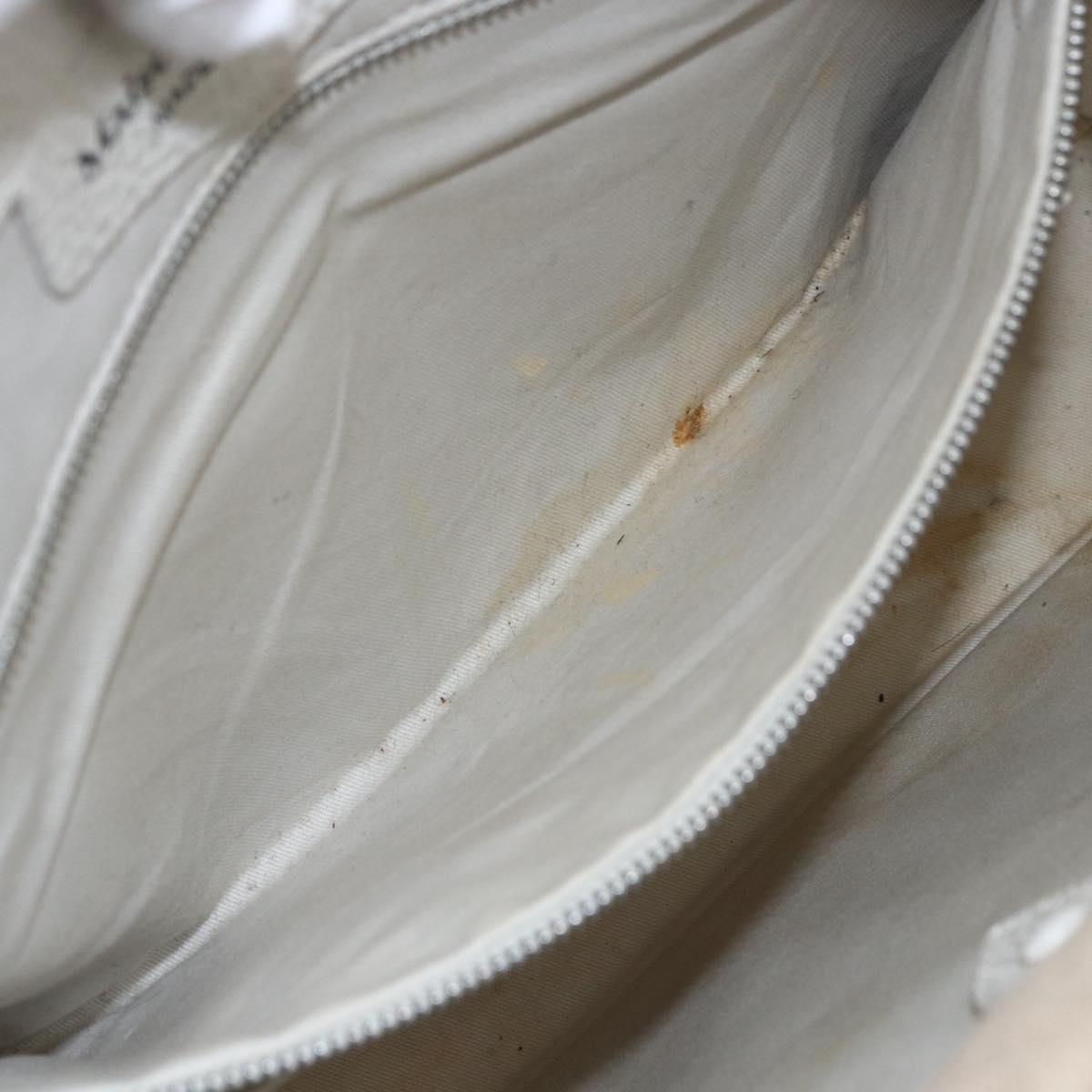 Maison Margiela 5AC Hand Bag Leather 2way White Silver Auth 154753