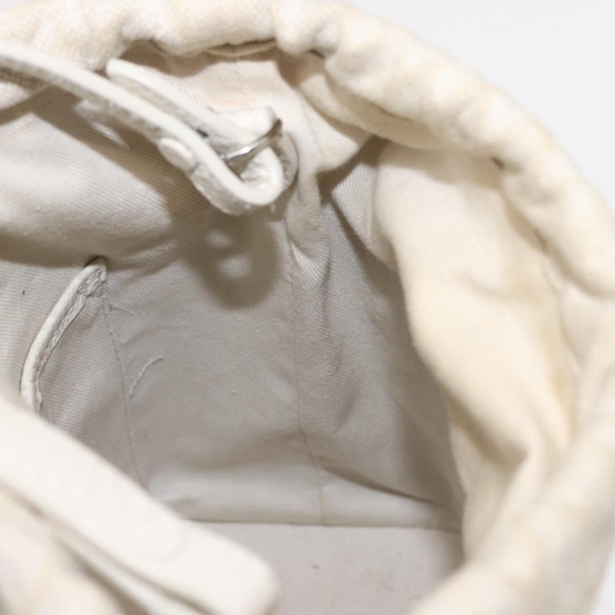 Maison Margiela 5AC Chain Shoulder Bucket Bag Leather 2way White Auth 154759