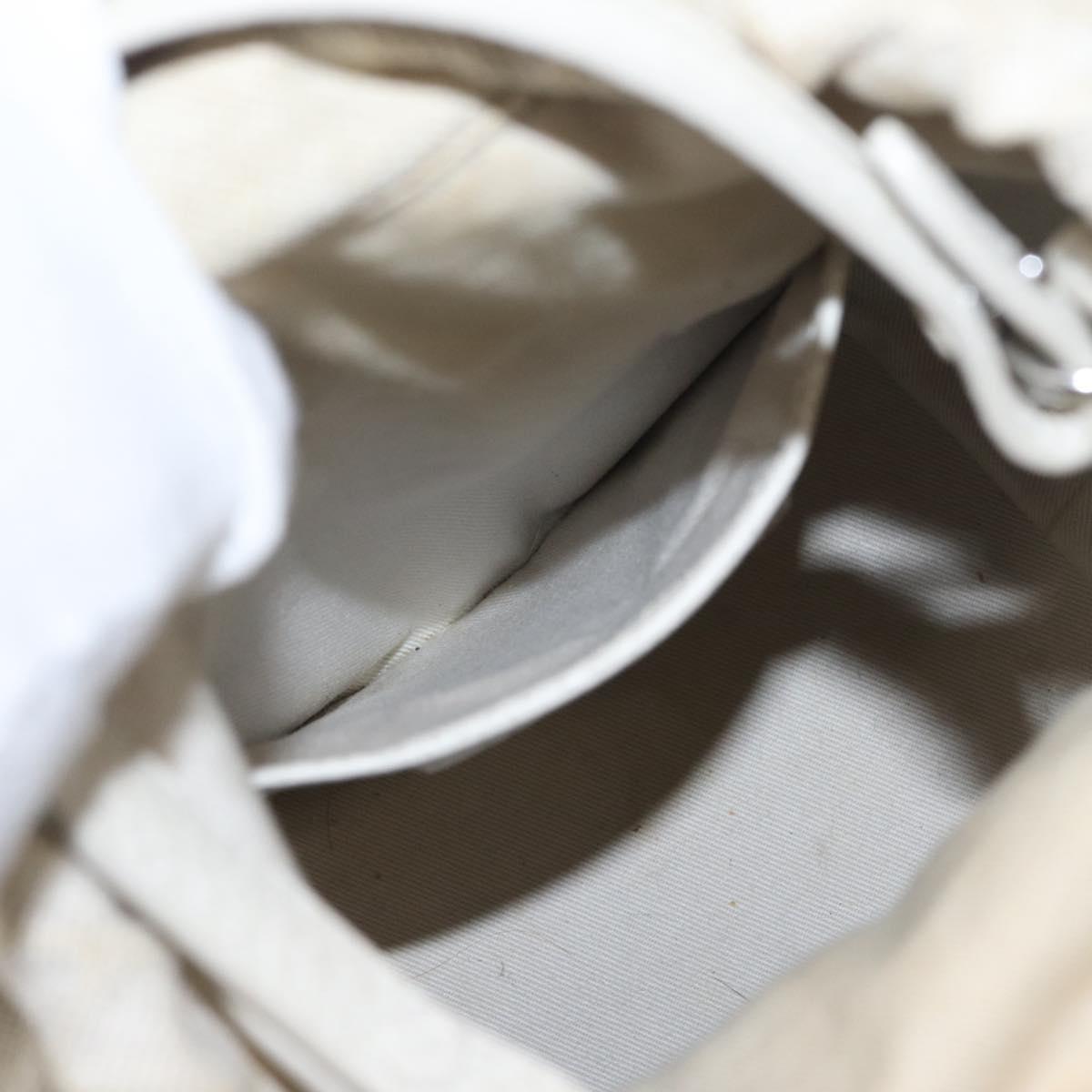 Maison Margiela 5AC Chain Shoulder Bucket Bag Leather 2way White Auth 154759