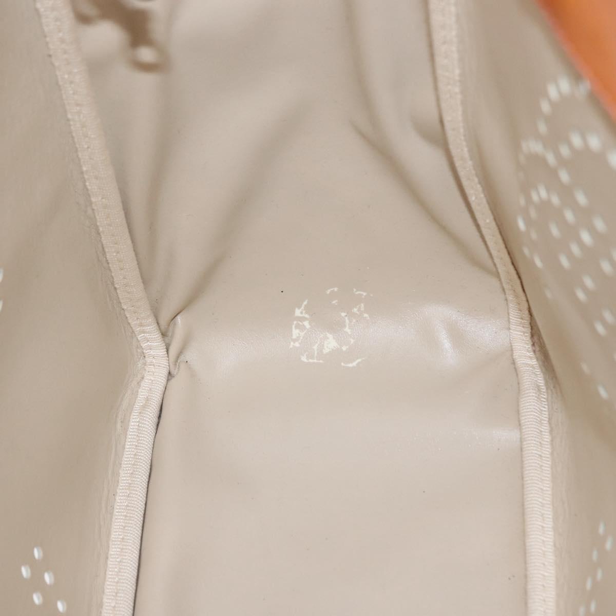 CHANEL Triple Coco Chain Tote Bag Patent leather Pink Silver CC Auth 154762