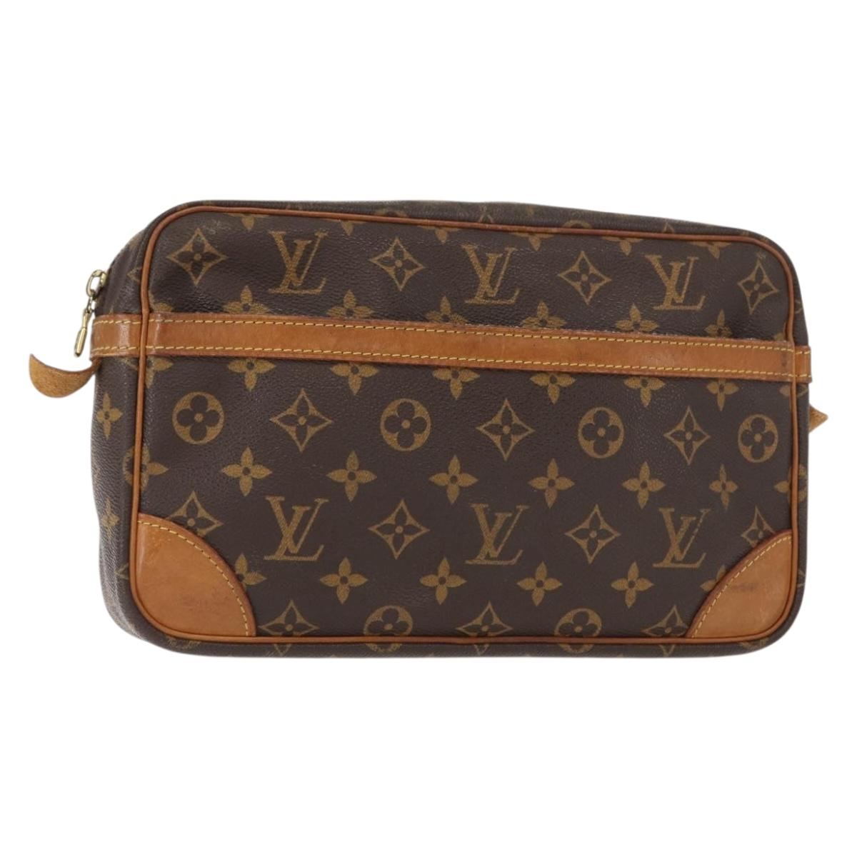 LOUIS VUITTON Monogram Compiegne 28 Clutch Bag M51845 LV Auth 154780
