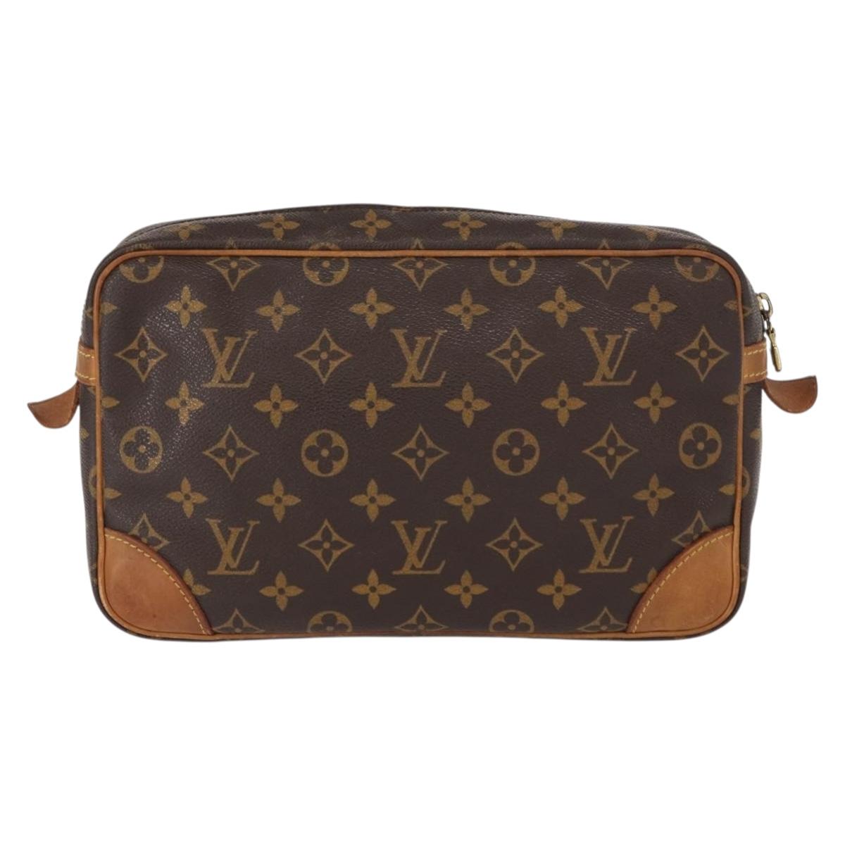 LOUIS VUITTON Monogram Compiegne 28 Clutch Bag M51845 LV Auth 154780