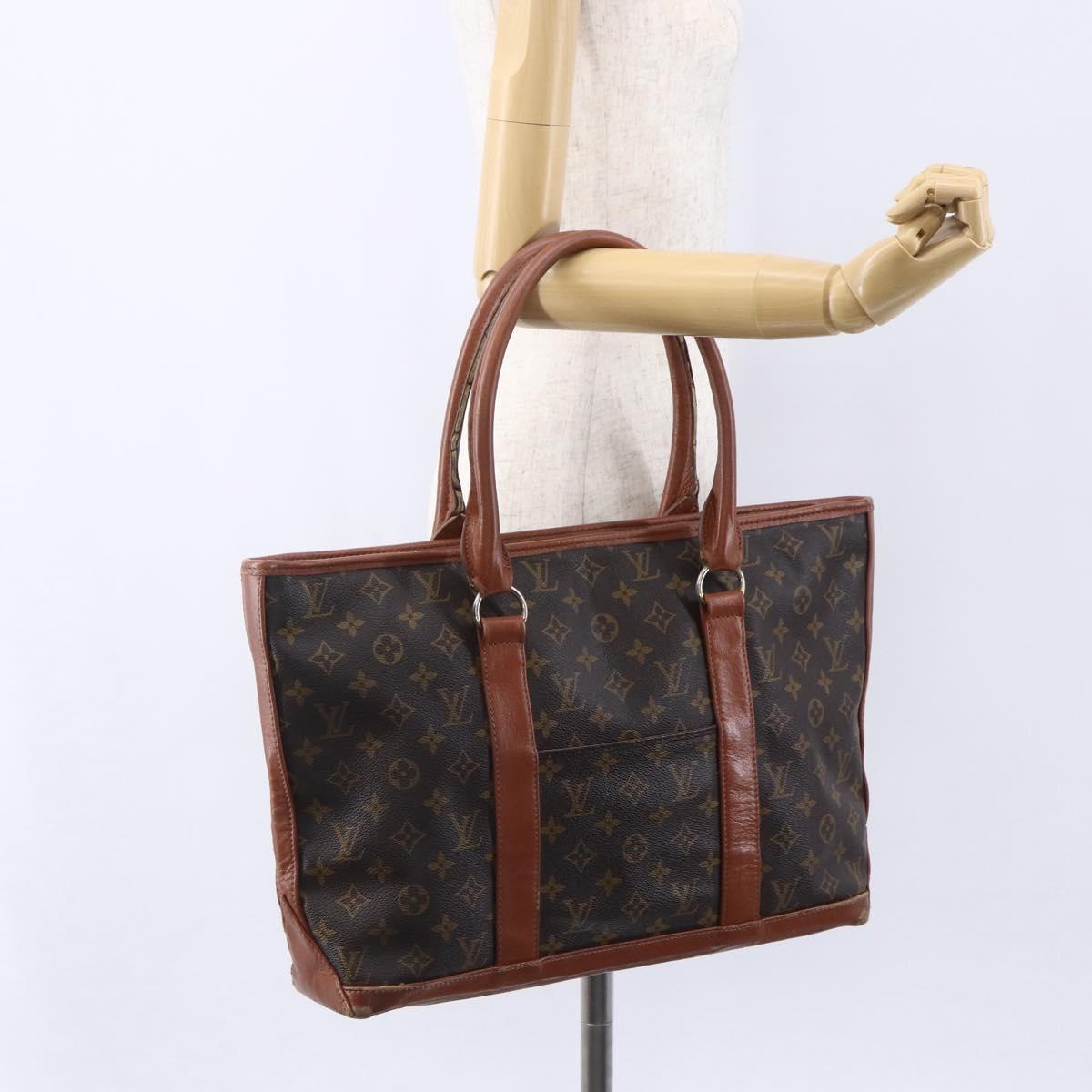 LOUIS VUITTON Monogram Sac Weekend PM Hand Bag M42425 LV Auth 154798