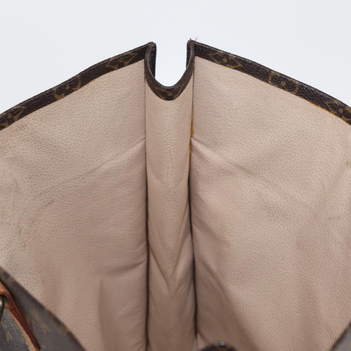 LOUIS VUITTON Monogram Sac Plat Hand Bag M51140 LV Auth 154800