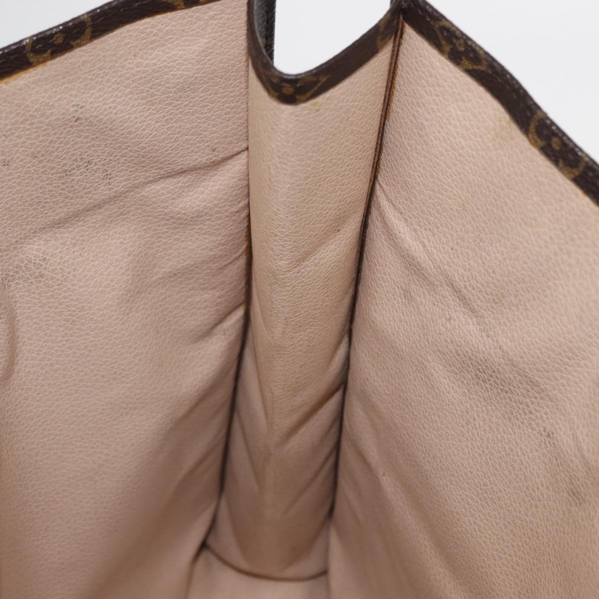 LOUIS VUITTON Monogram Sac Plat Hand Bag M51140 LV Auth 154800