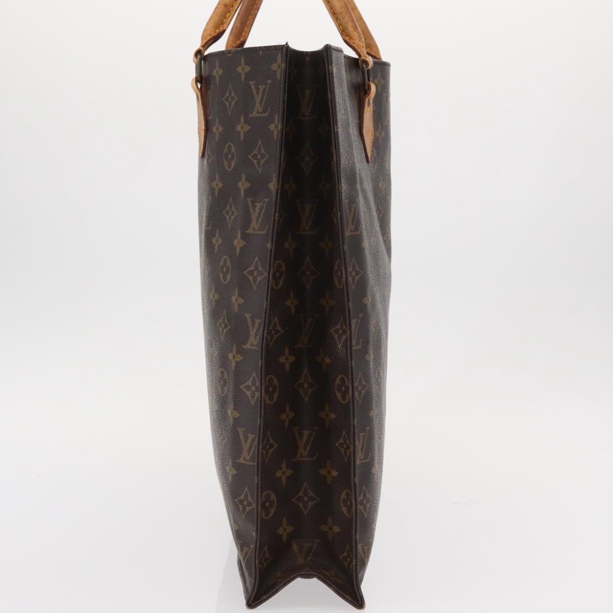 LOUIS VUITTON Monogram Sac Plat Hand Bag M51140 LV Auth 154800