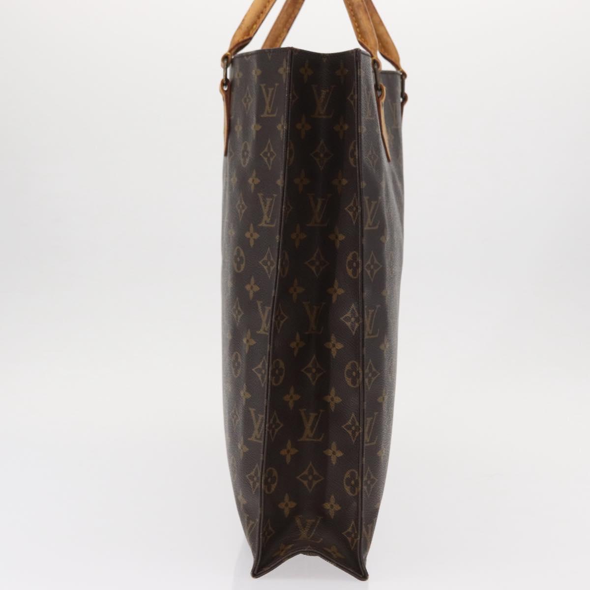 LOUIS VUITTON Monogram Sac Plat Hand Bag M51140 LV Auth 154800