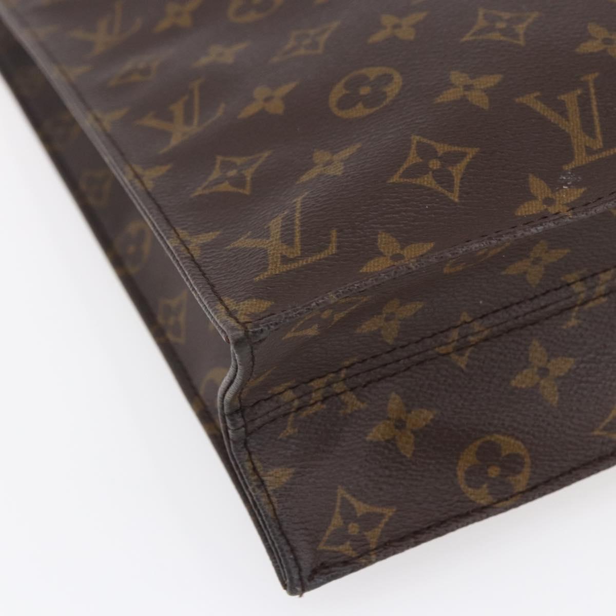 LOUIS VUITTON Monogram Sac Plat Hand Bag M51140 LV Auth 154802