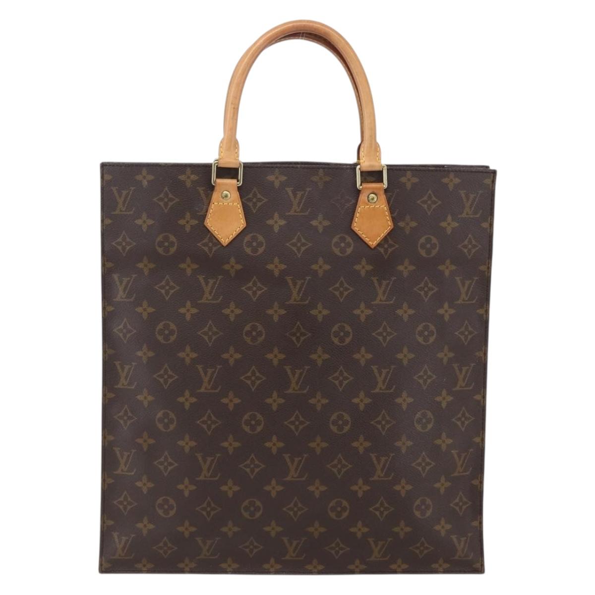 LOUIS VUITTON Monogram Sac Plat Hand Bag M51140 LV Auth 154802