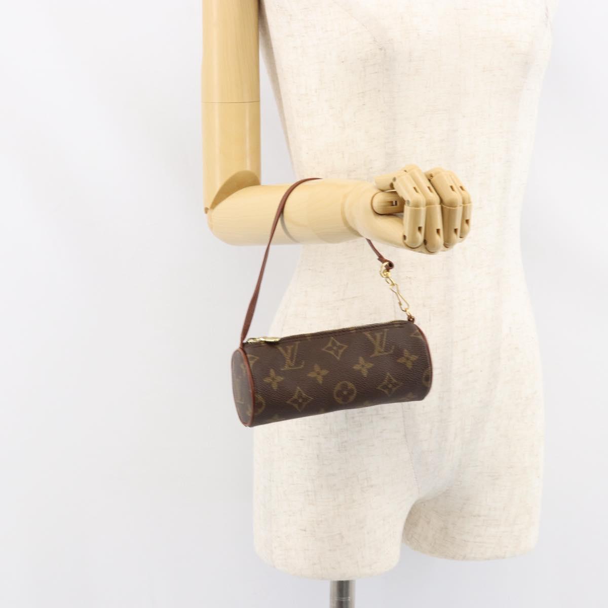 LOUIS VUITTON Monogram Papillon Pouch LV Auth 154804