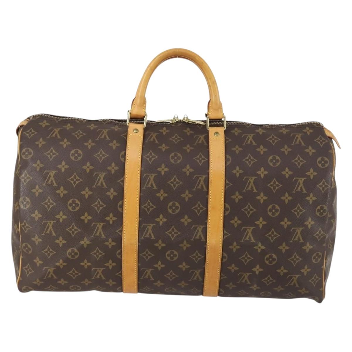 LOUIS VUITTON Monogram Keepall 50 Boston Bag M41426 LV Auth 154808