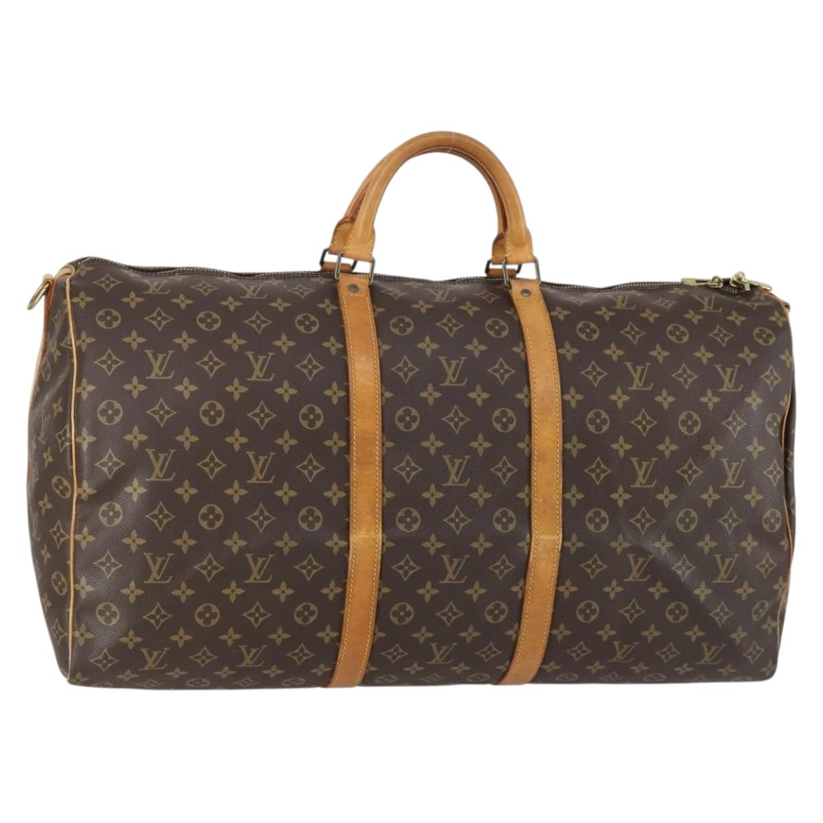 LOUIS VUITTON Monogram Keepall Bandouliere 60 Boston Bag M41412 LV Auth 154810