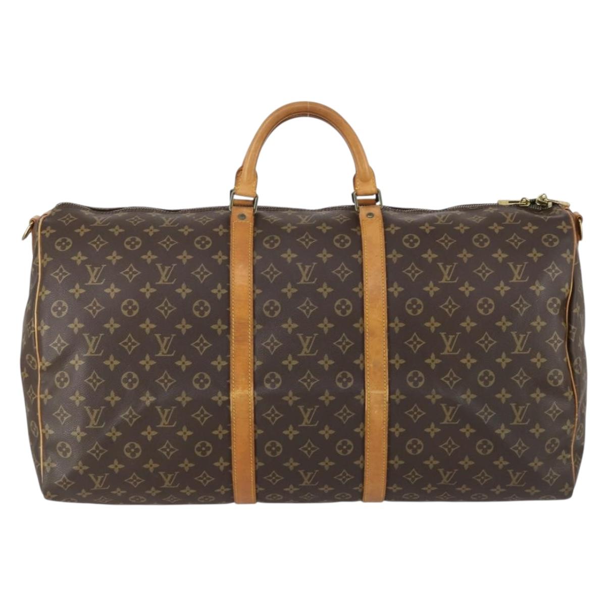 LOUIS VUITTON Monogram Keepall Bandouliere 60 Boston Bag M41412 LV Auth 154810