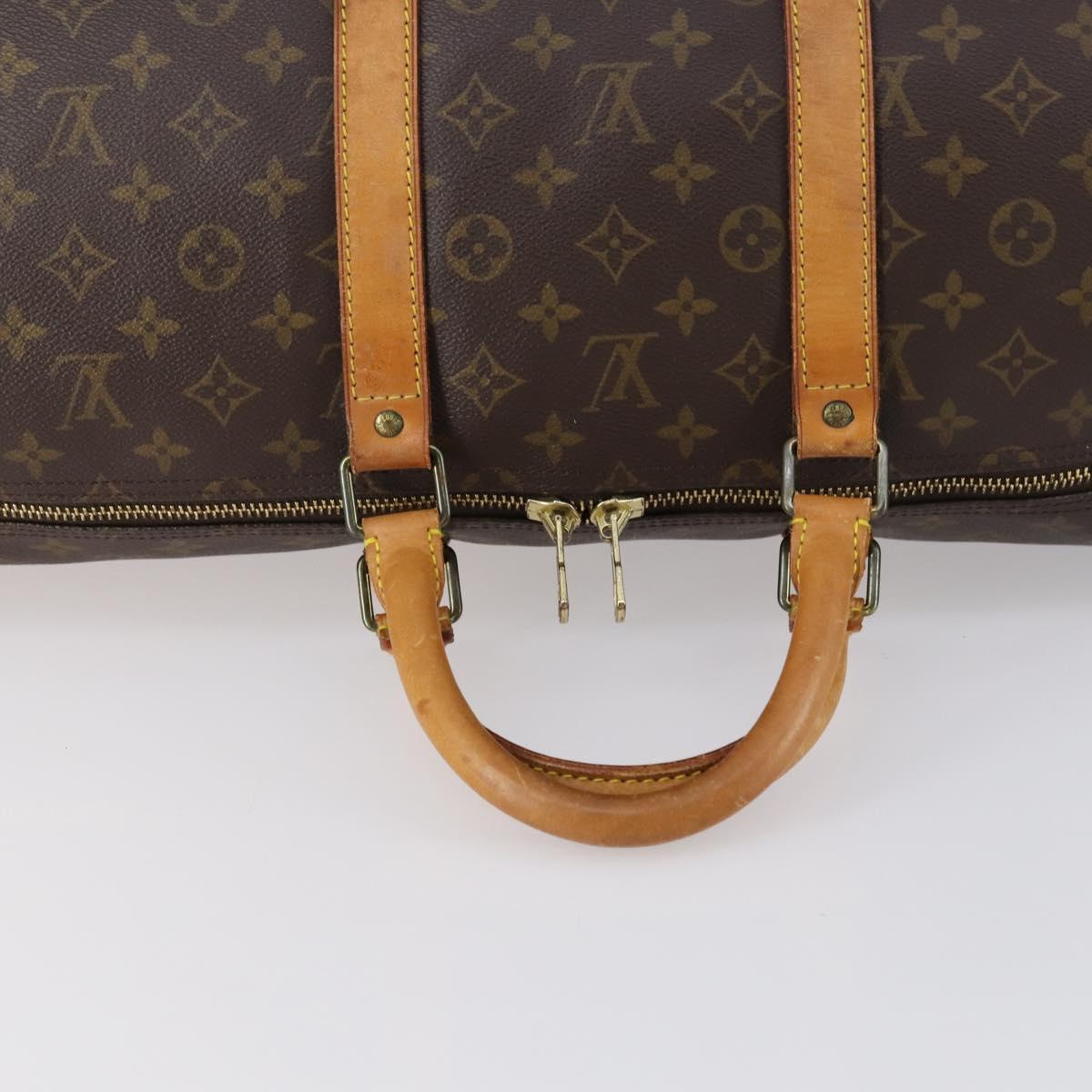 LOUIS VUITTON Monogram Keepall 55 Boston Bag M41424 LV Auth 154811