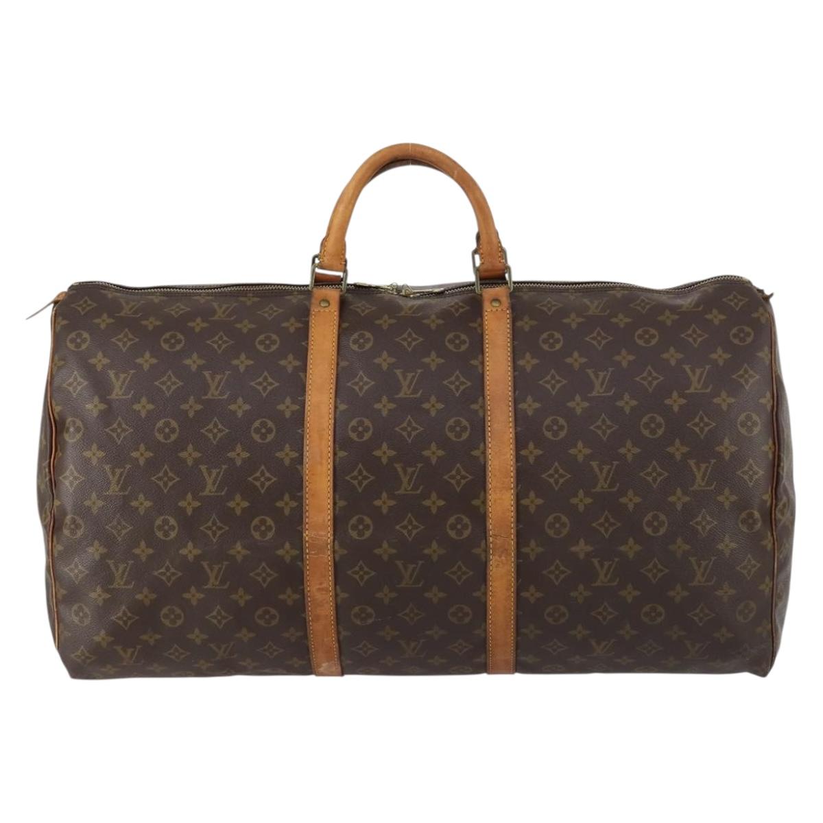 LOUIS VUITTON Monogram Keepall 60 Boston Bag M41422 LV Auth 154812