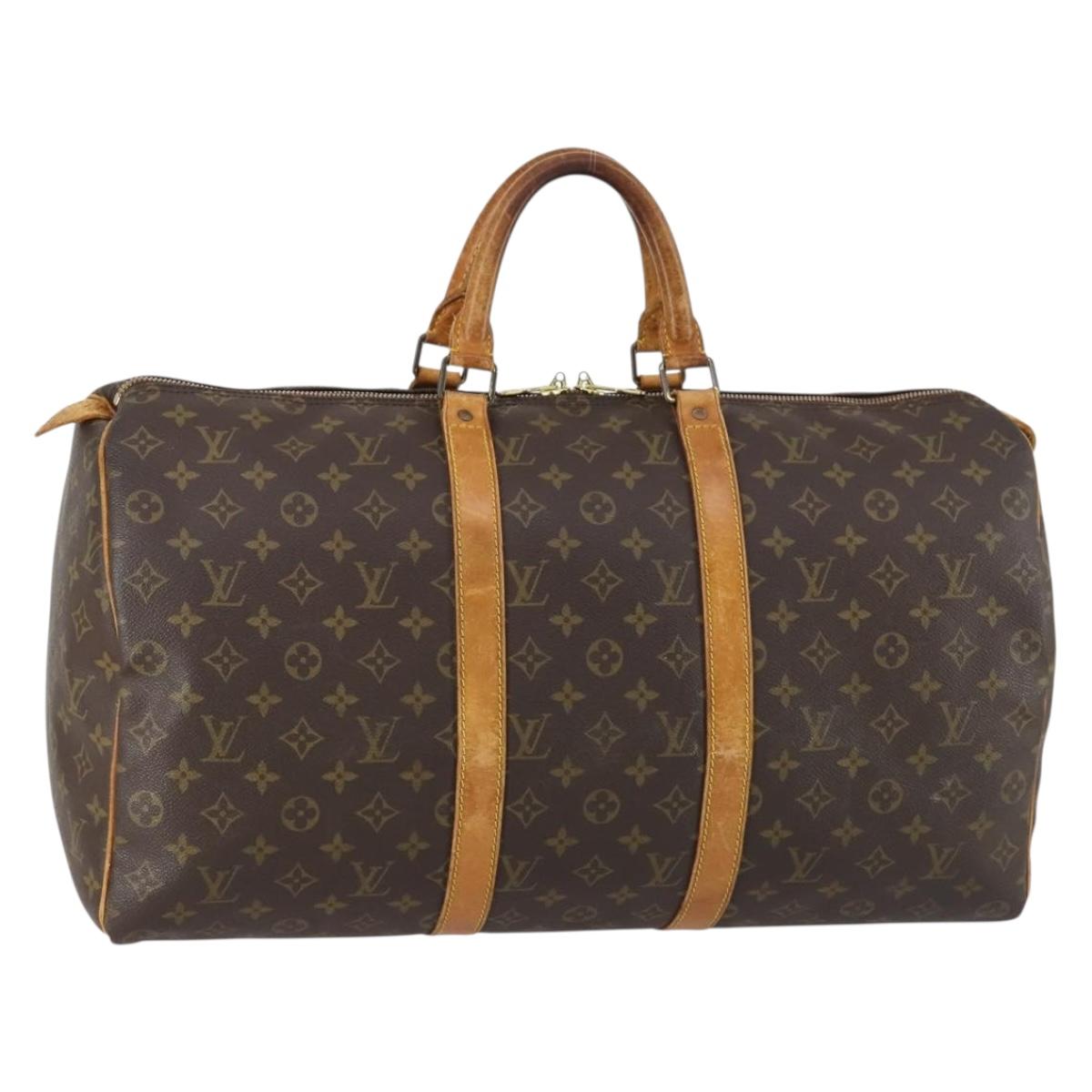 LOUIS VUITTON Monogram Keepall 50 Boston Bag M41426 LV Auth 154813
