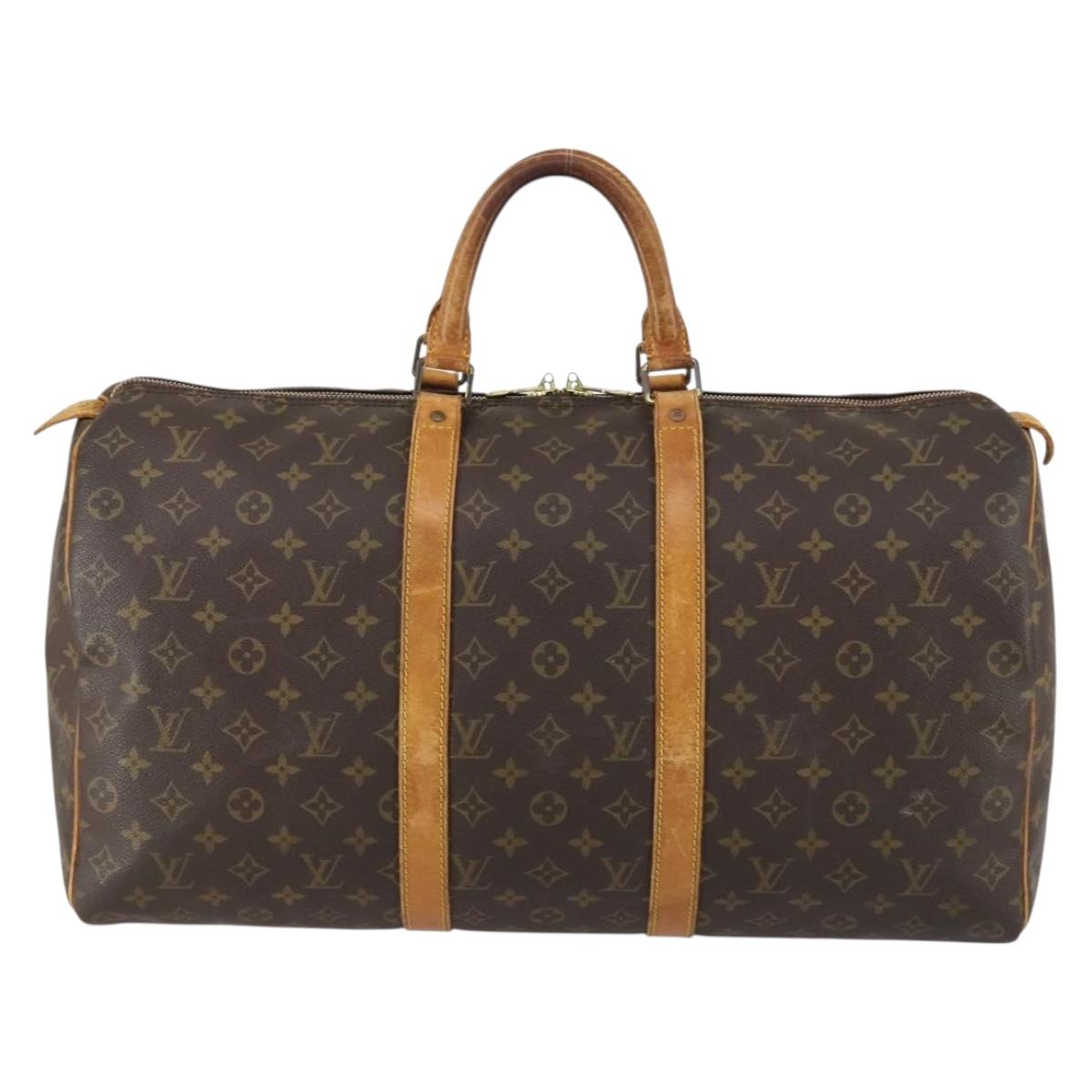 LOUIS VUITTON Monogram Keepall 50 Boston Bag M41426 LV Auth 154813