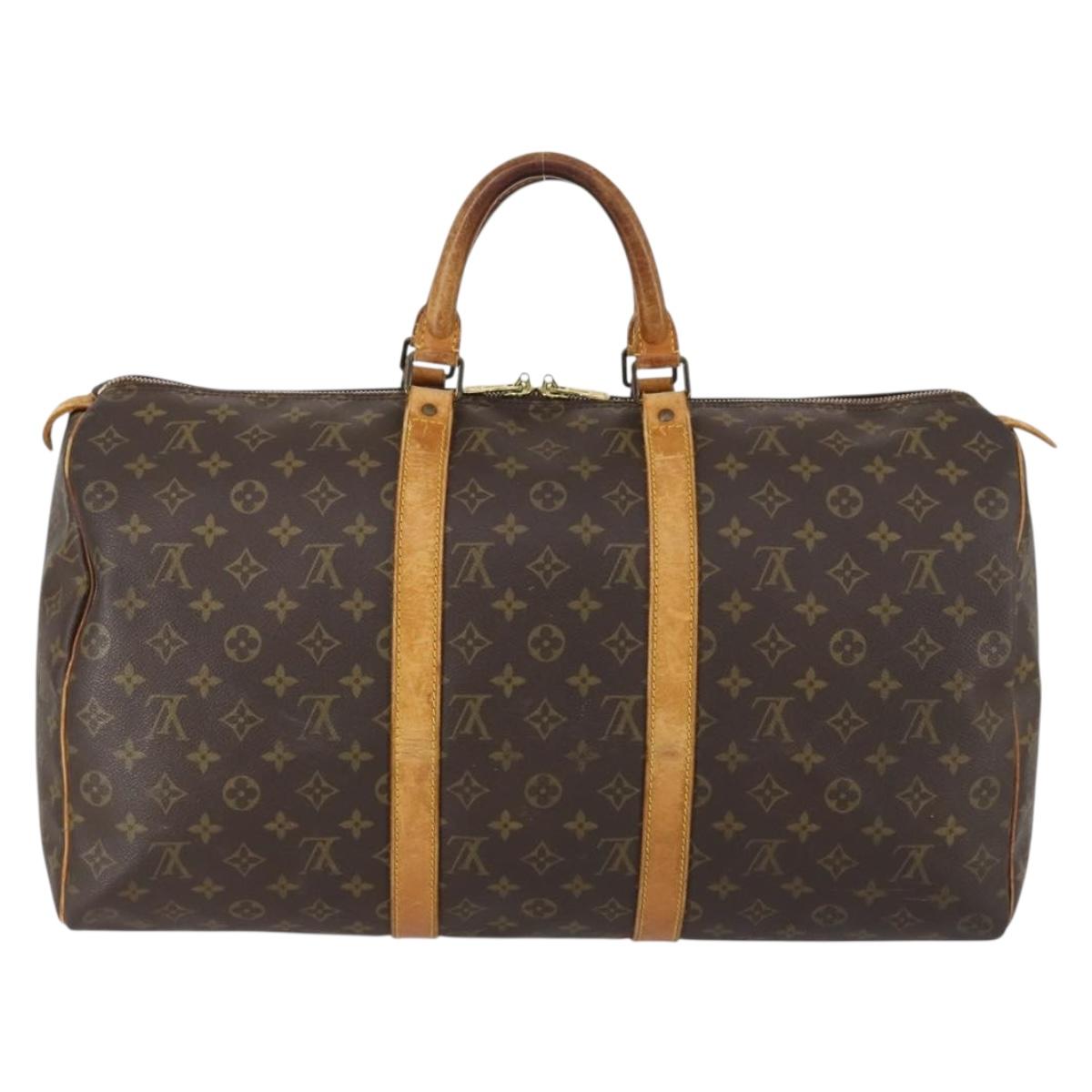 LOUIS VUITTON Monogram Keepall 50 Boston Bag M41426 LV Auth 154813