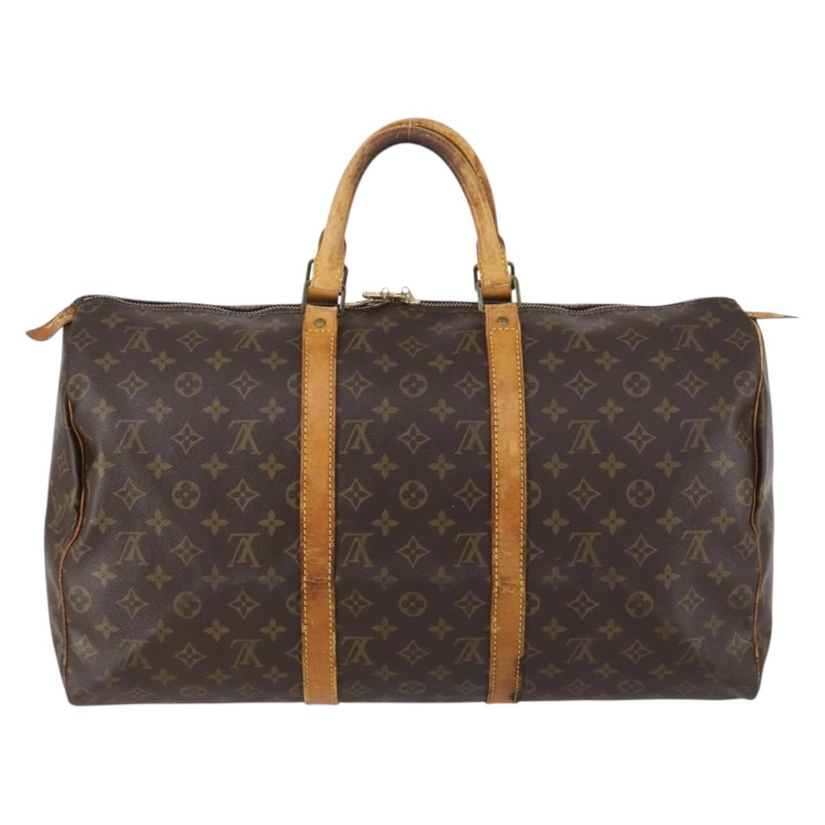 LOUIS VUITTON Monogram Keepall 50 Boston Bag M41426 LV Auth 154814