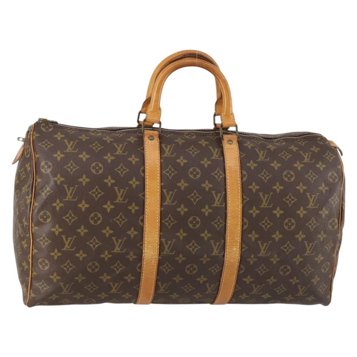 LOUIS VUITTON Monogram Keepall 50 Boston Bag M41426 LV Auth 154815
