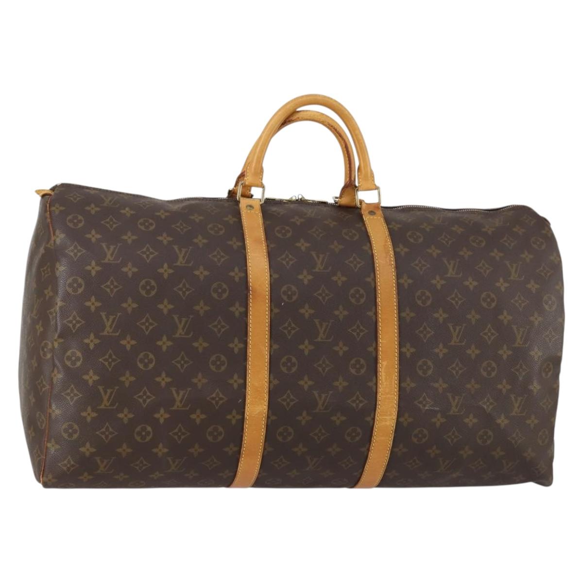 LOUIS VUITTON Monogram Keepall 60 Boston Bag M41422 LV Auth 154821