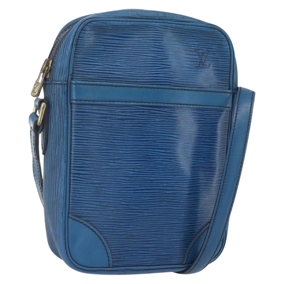 LOUIS VUITTON Epi Danube Shoulder Bag Blue M45635 LV Auth 154824