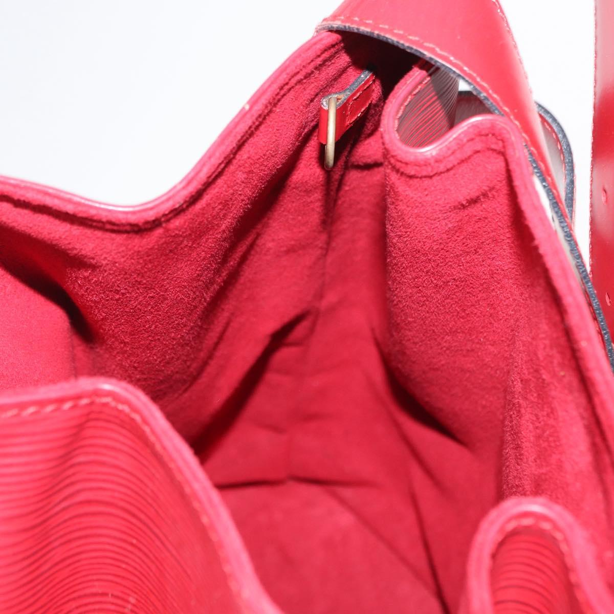 LOUIS VUITTON Epi Sac Depaule PM Shoulder Bag Red M80207 LV Auth 154826