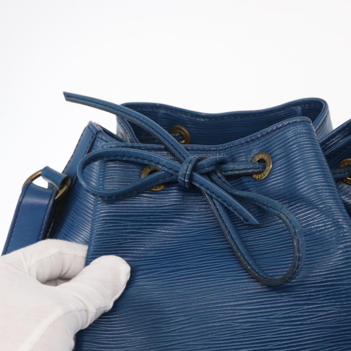 LOUIS VUITTON Epi Petit Noe Shoulder Bag Blue M44105 LV Auth 154827