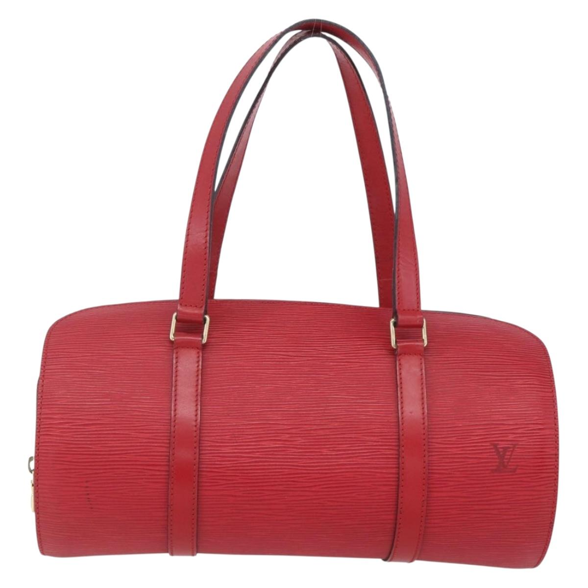 LOUIS VUITTON Epi Soufflot Hand Bag Red M52227 LV Auth 154828