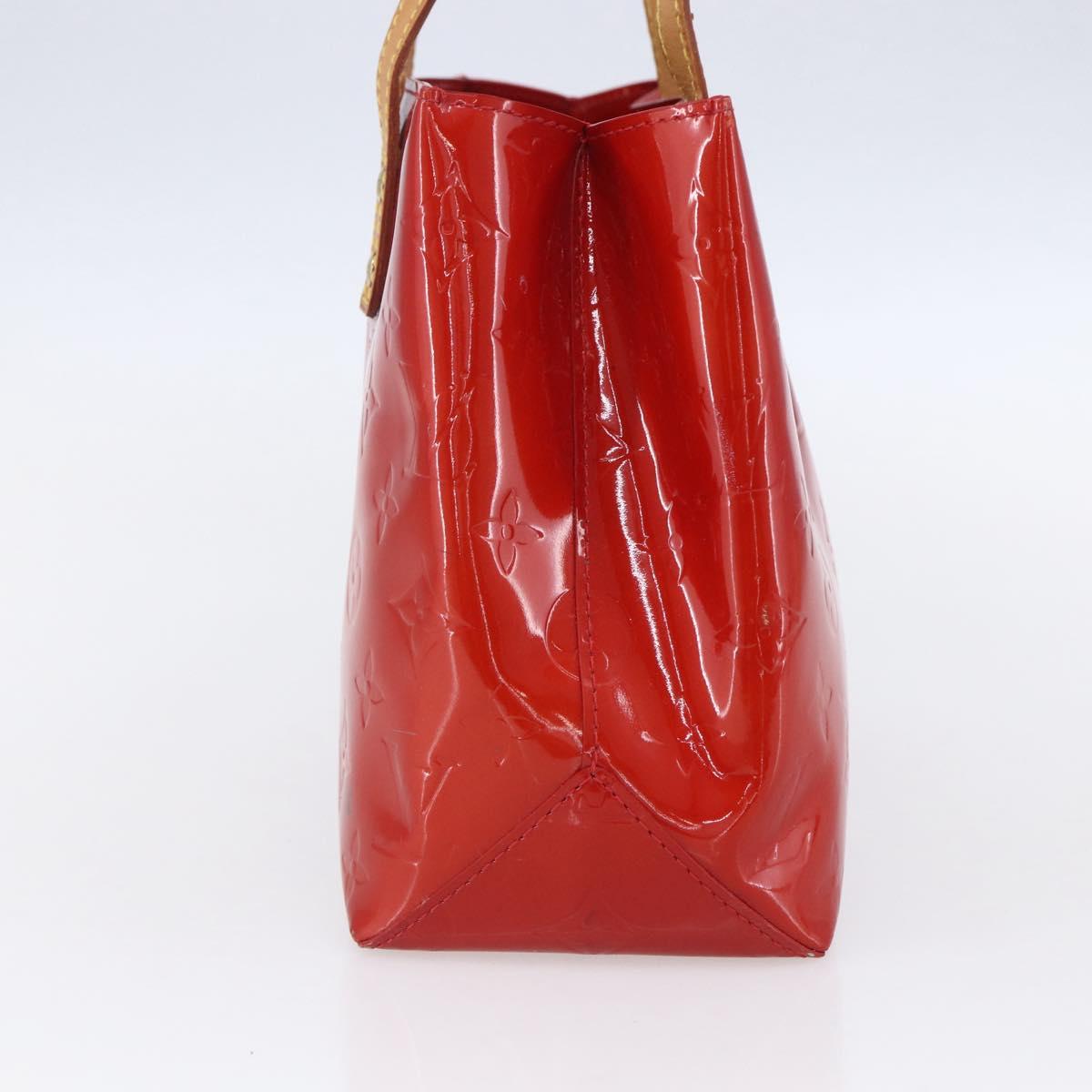 LOUIS VUITTON Monogram Vernis Reade PM Hand Bag Red Rouge M91088 LV Auth 154833