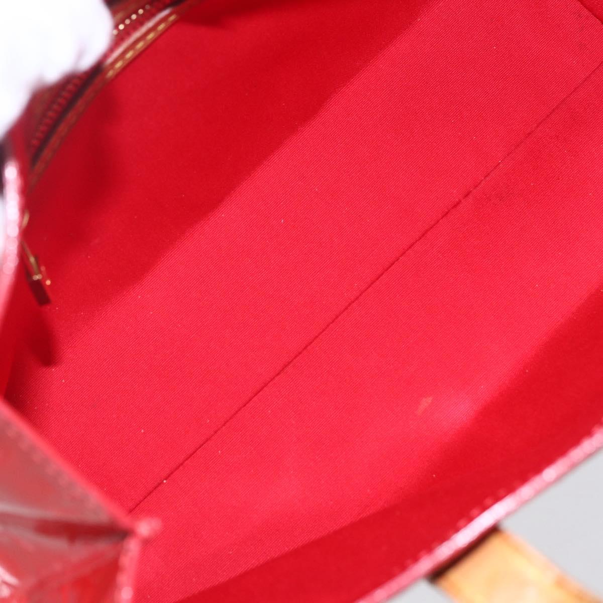 LOUIS VUITTON Monogram Vernis Reade PM Hand Bag Red Rouge M91088 LV Auth 154834